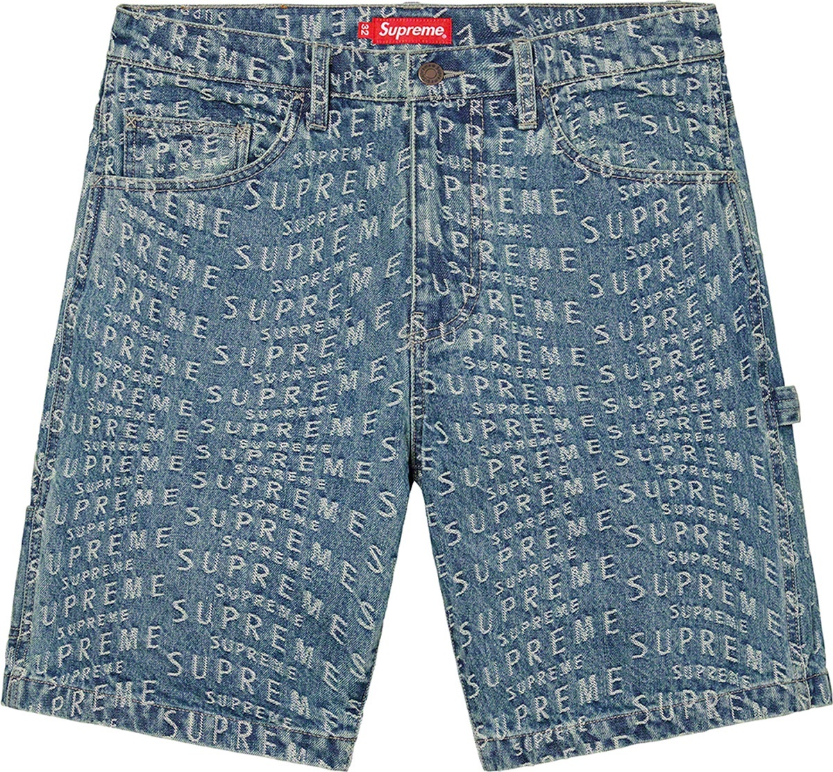 Warp Jacquard Logos Denim Painter Short view 4